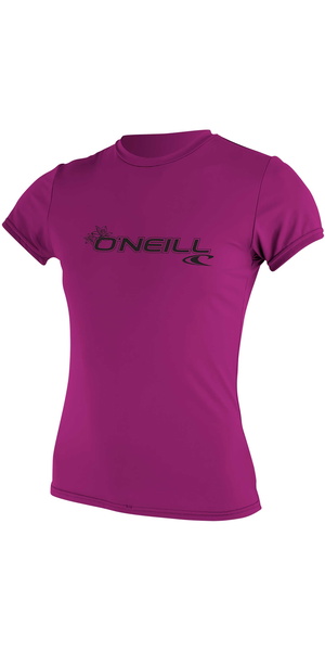 2026 O'Neill Womens Basic Skins Short Sleeve Rash Tee 3547 - Fox Pink